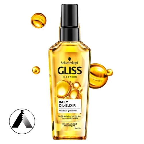 روغن موی روزانه گلیس مدل DAILY OIL-ELIXIR تیسا