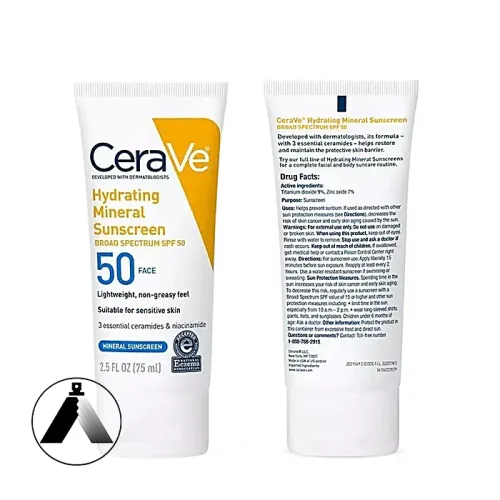 کرم ضدآفتاب مینرال سراوی مدل آبرسان SPF 50 تیسا1 کرم ضدآفتاب مینرال سراوی مدل آبرسان SPF 50 تیسا