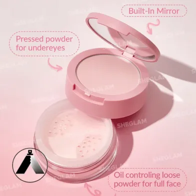 پودر فیکس صورت و زیر چشم شیگلم مدل Bubblegum