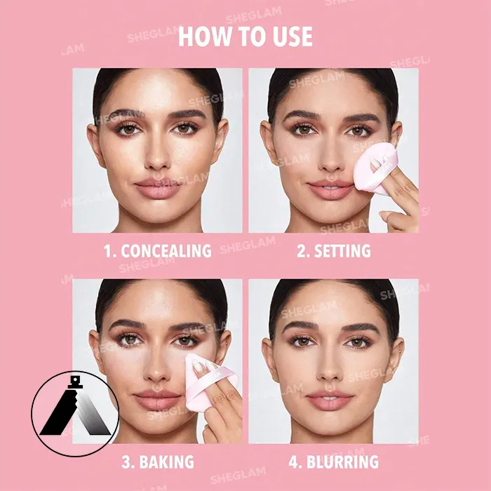 پک پد سه تایی شیگلم مدل insta-ready powder puff