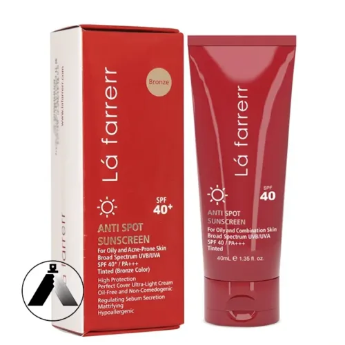 کرم ضد آفتاب و ضد لک رنگی چرب و مستعد آکنه SPF40 بژ متوسط لافارر