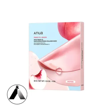 ماسک ورقه‌ای حاوی 70% عصاره هلو و نیاسینامید آنوا