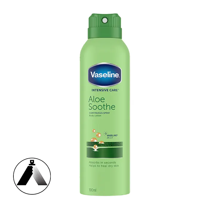 اسپری مرطوب‌کننده بدن وازلین مدل Aloe Soothe