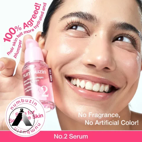 Numbuzin No.2 Rose PDRN Collagen Plumping Serum8 سرم کلاژن رز PDRN نامبوزین شماره 2