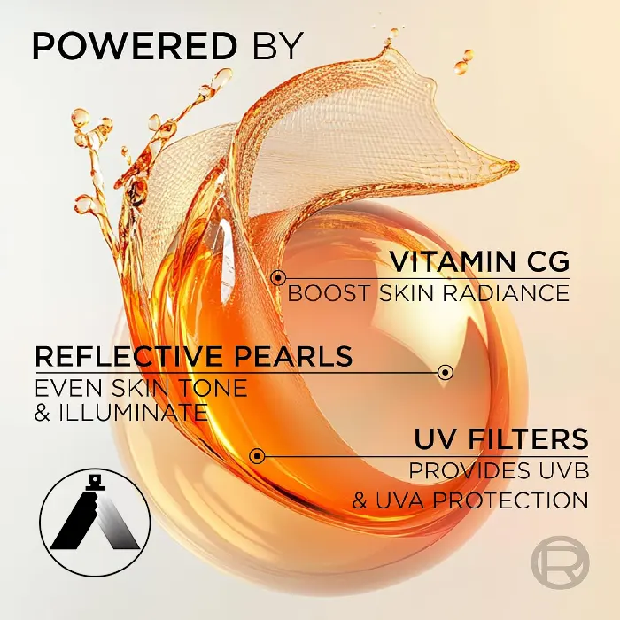 فلوئید رنگی ویتامین C لورال مدل Revitalift SPF30