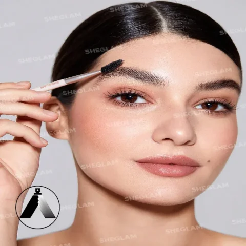 Sheglam Set Me Up Brown Hold Eyebrow Gel with Eyebrow Brush3 ژل ابرو شیگلم ست می آپ براون هولد با برس ابرو